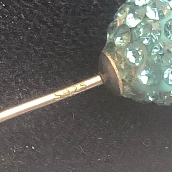 STERLING Silver Blue Crystal Sparkle Ball Stud Earrings 7mm - Picture 8 of 8